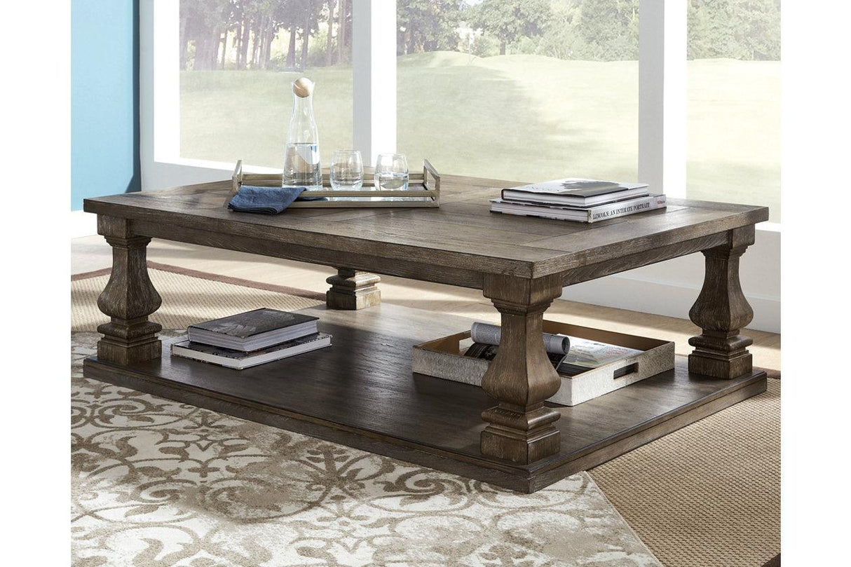 Johnelle Gray Coffee Table by Ashley at Eve Furniture