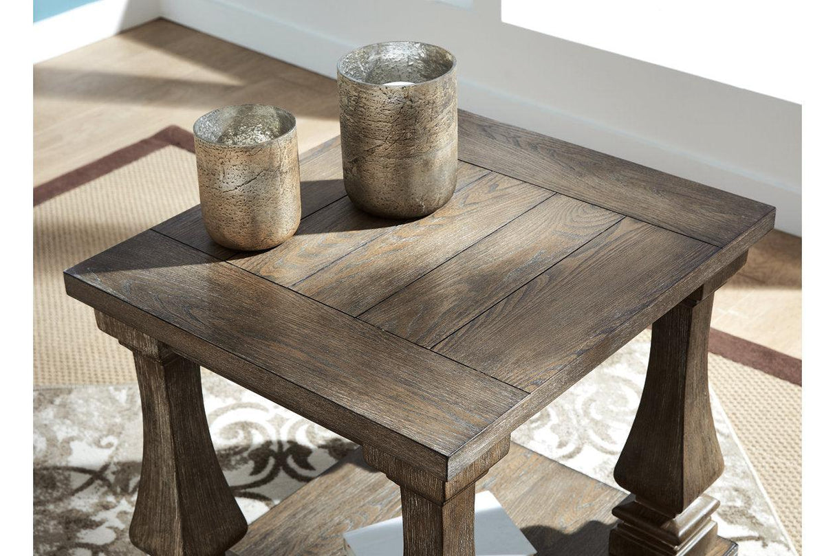 Johnelle Gray End Table by Ashley at Eve Furniture