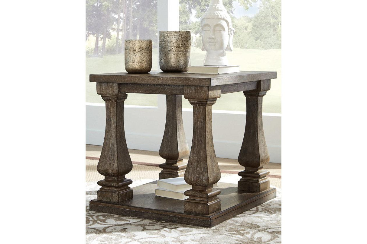 Johnelle Gray End Table by Ashley at Eve Furniture