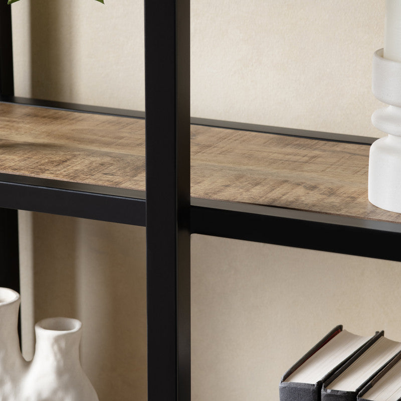 Johnston Brown/Black Etagere by Crestview at Eve Furniture