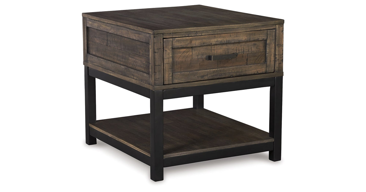 Johurst Coffee Table with 2 End Tables in Grayish Brown by Ashley at Eve Furniture