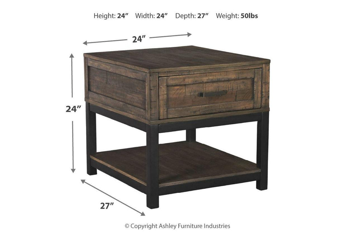 Johurst Grayish Brown End Table by Ashley at Eve Furniture