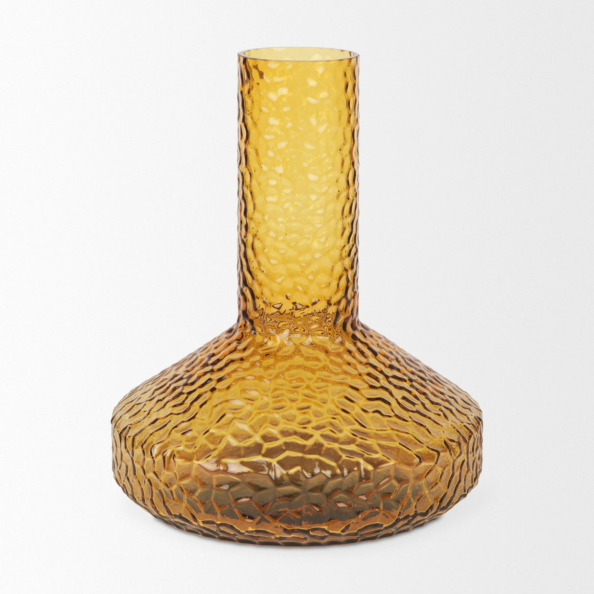 Jolene 11.8" Amber Waterglass Glass Vase by Mercana at Eve Furniture