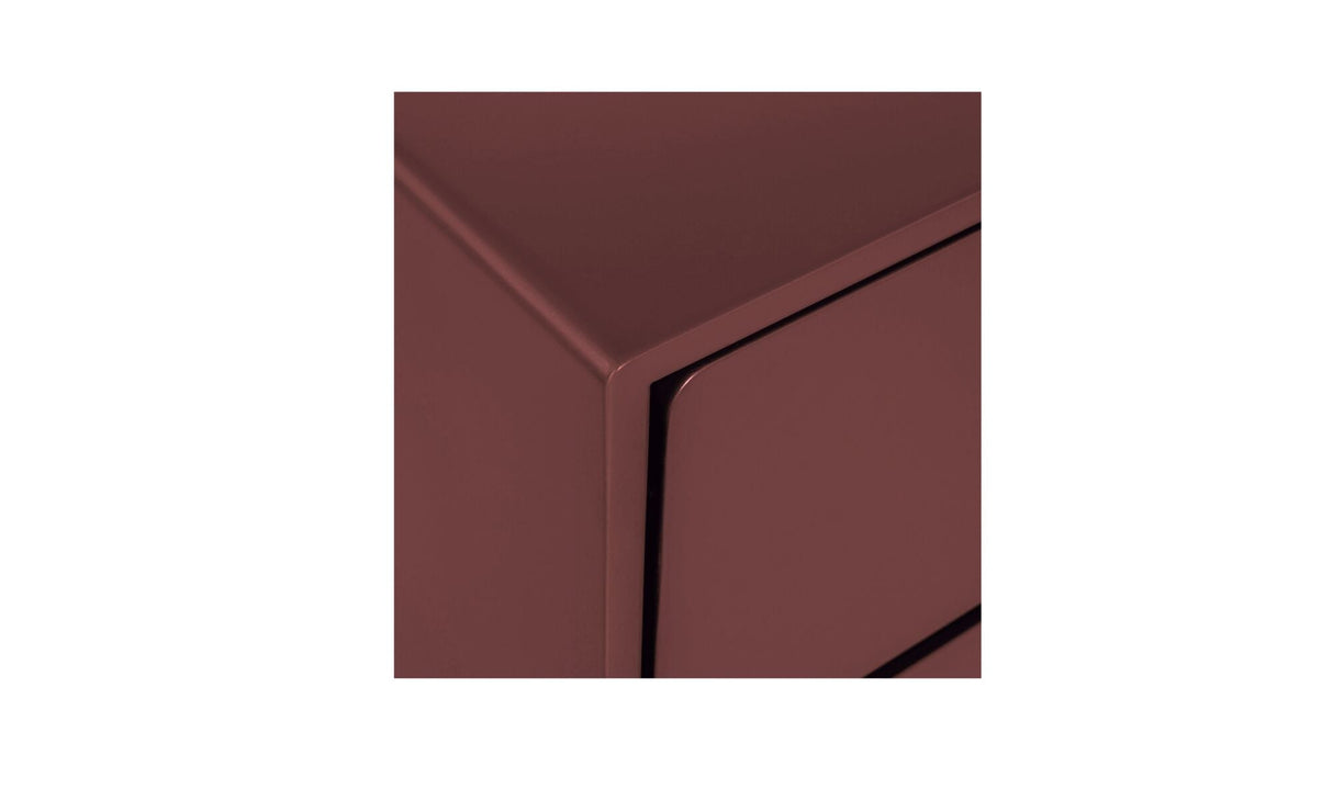 Jolene 6 Drawer Dresser Deep Red by Moe's Home at Eve Furniture