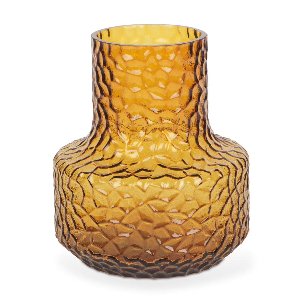 Jolene 7" Amber Waterglass Glass Vase by Mercana at Eve Furniture