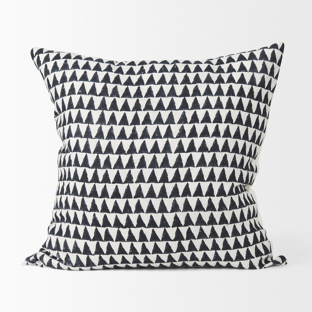 Jolie Cream w/ Black Print Linen Square Decorative Pillow Cover by Mercana at Eve Furniture