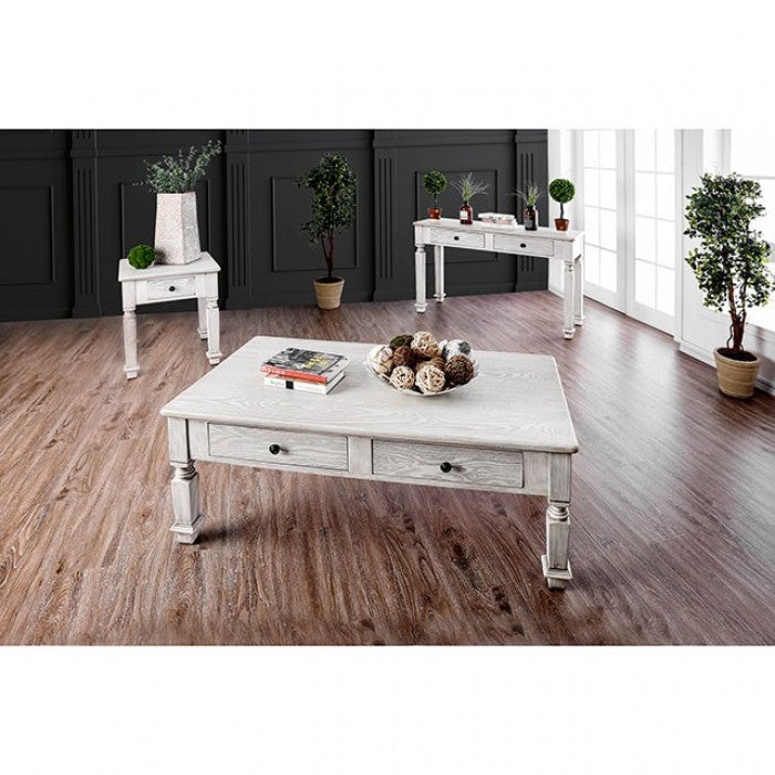 Joliet Antique White End Table by Furniture of America at Eve Furniture