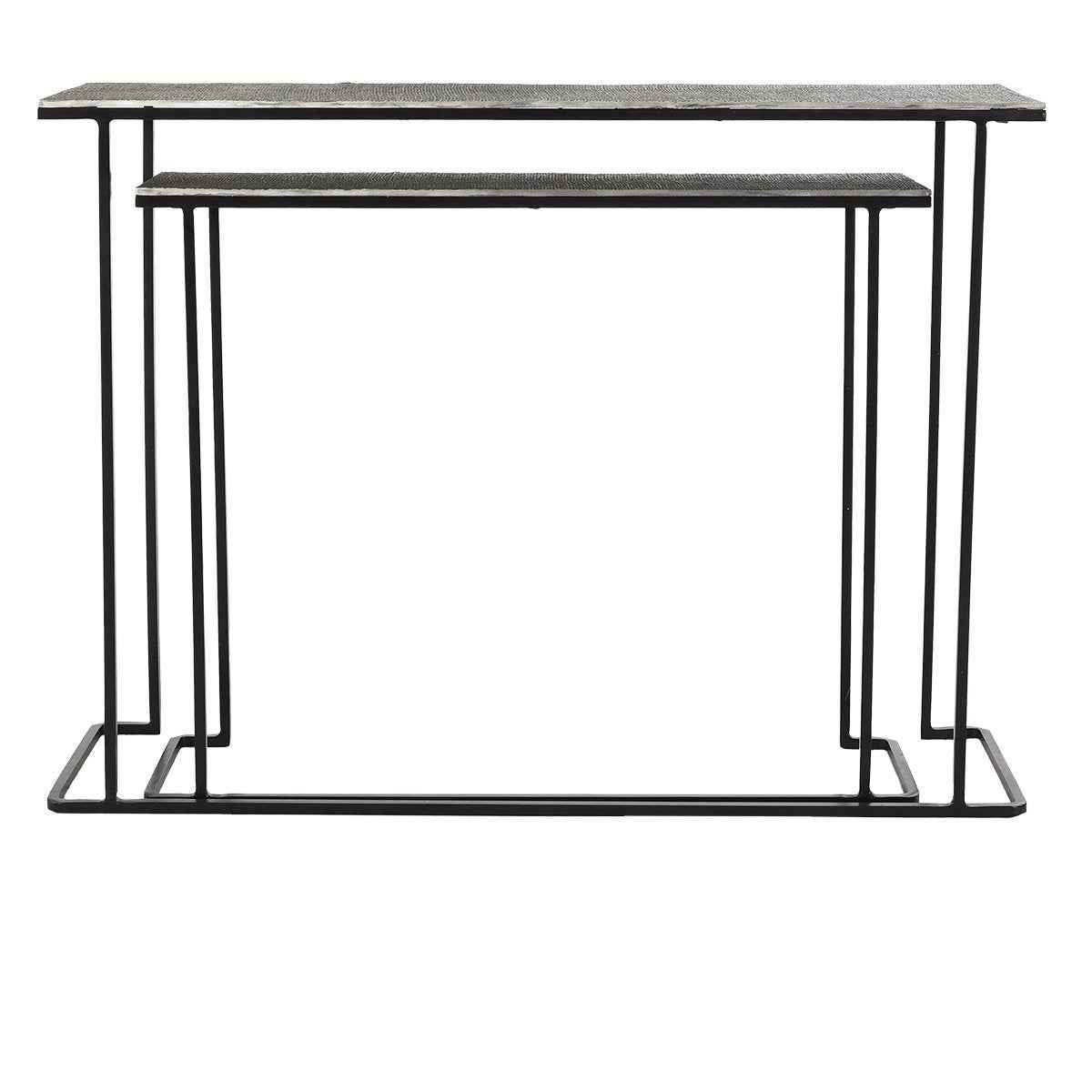 Jonah Brass Antique Console Table (Set of 2) by Classic Home at Eve Furniture