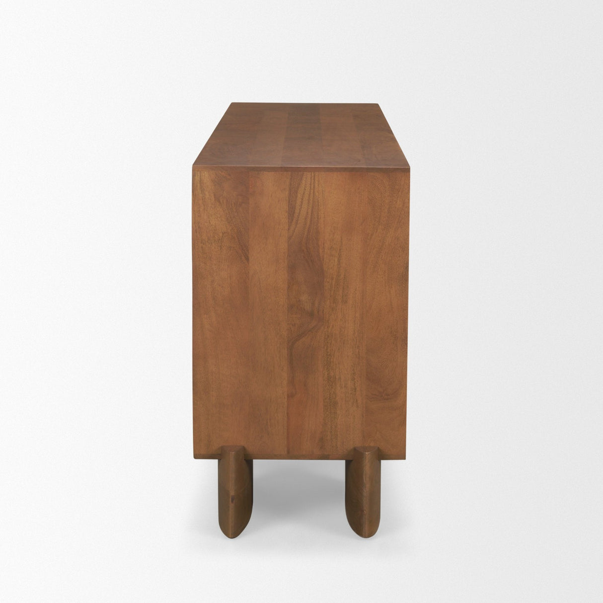 Jonan Medium Brown Wood w/ Dark Aged Brass 2 Door 3 Drawer Sideboard by Mercana at Eve Furniture