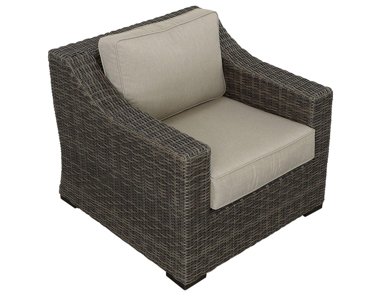 Jones Lounge Chair with Half-Round Resin Wicker by Steve Silver at Eve Furniture