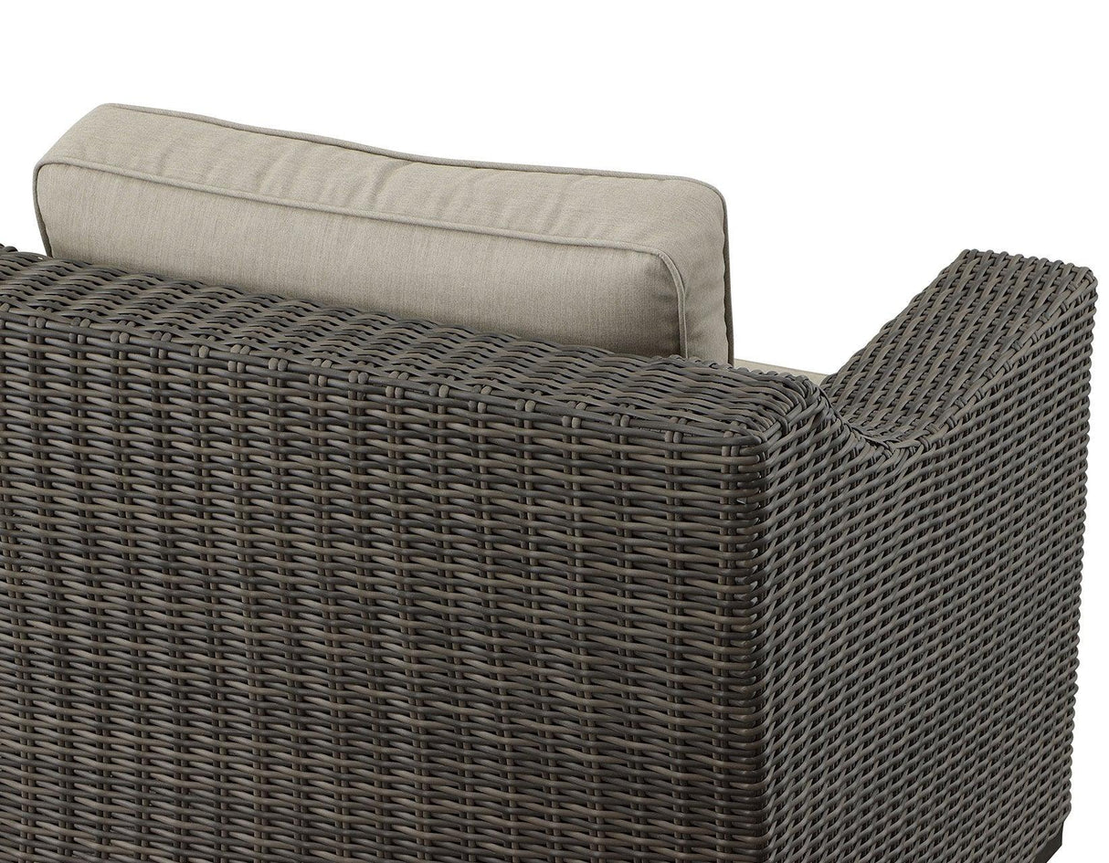 Jones Lounge Chair with Half-Round Resin Wicker by Steve Silver at Eve Furniture