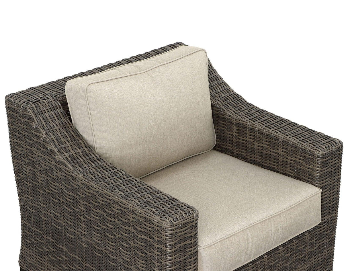 Jones Lounge Chair with Half-Round Resin Wicker by Steve Silver at Eve Furniture