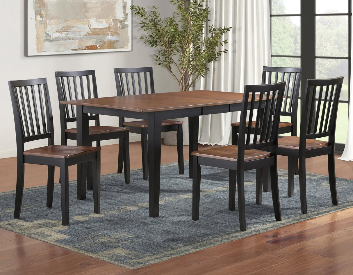 Joplin Walnut/Ebony Dining Room Set by Steve Silver at Eve Furniture