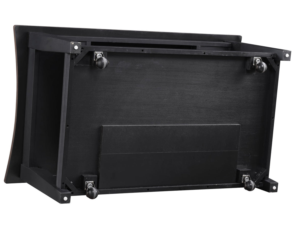 Joplin Walnut/Ebony Lift-Top Cocktail Table with Casters by Steve Silver at Eve Furniture