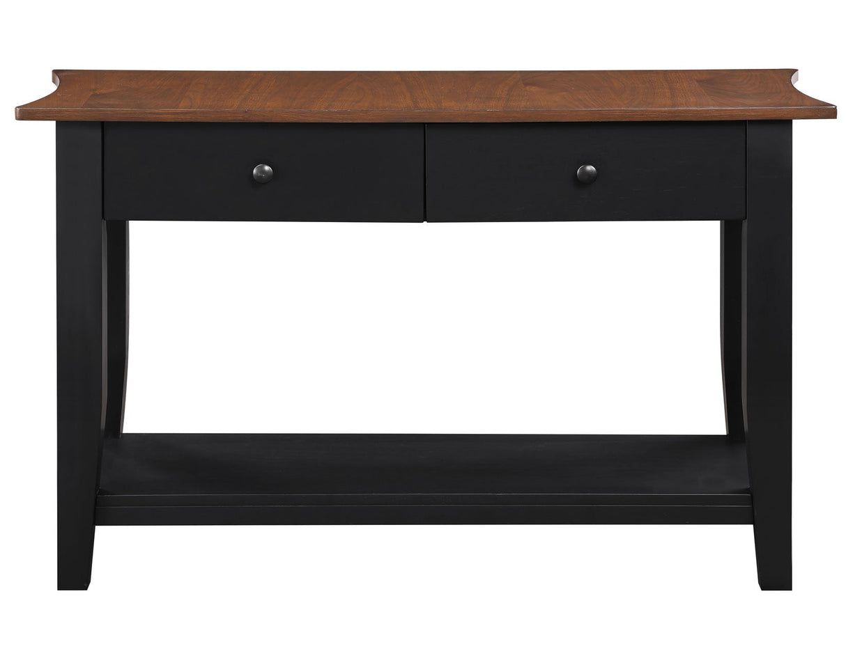 Joplin Walnut/Ebony Sofa Table by Steve Silver at Eve Furniture
