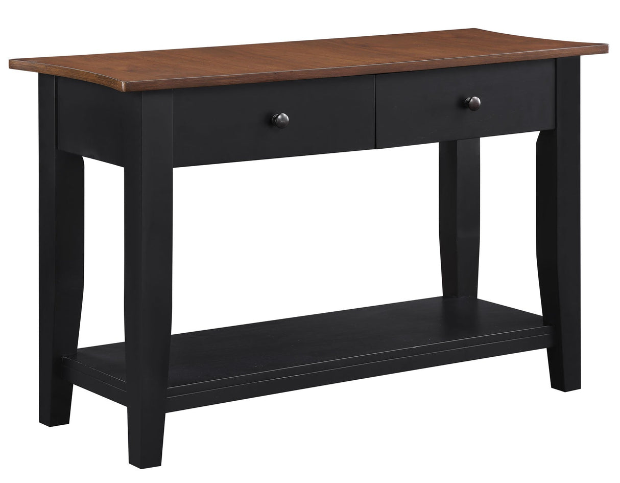 Joplin Walnut/Ebony Sofa Table by Steve Silver at Eve Furniture