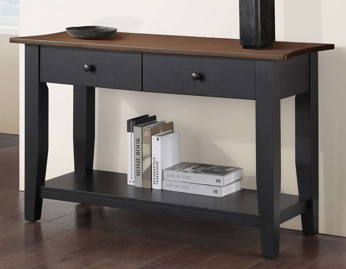 Joplin Walnut/Ebony Sofa Table by Steve Silver at Eve Furniture