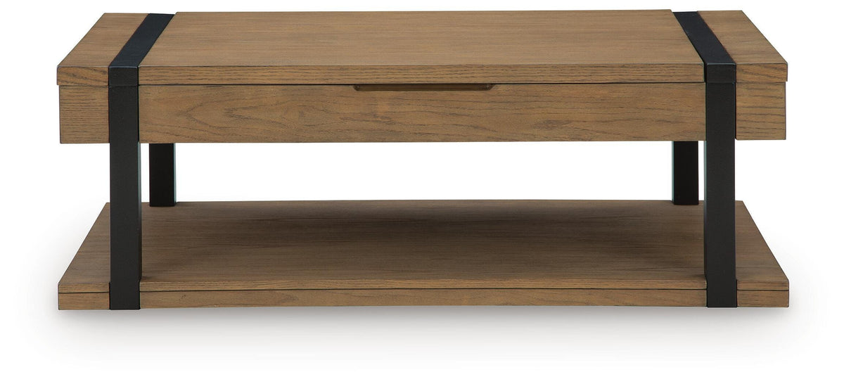 Jorannti Medium Brown Lift-Top Coffee Table by Ashley at Eve Furniture