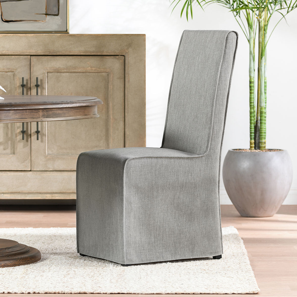Jordan Cool Gray Upholstered Dining Chair (Set of 2) by Classic Home at Eve Furniture