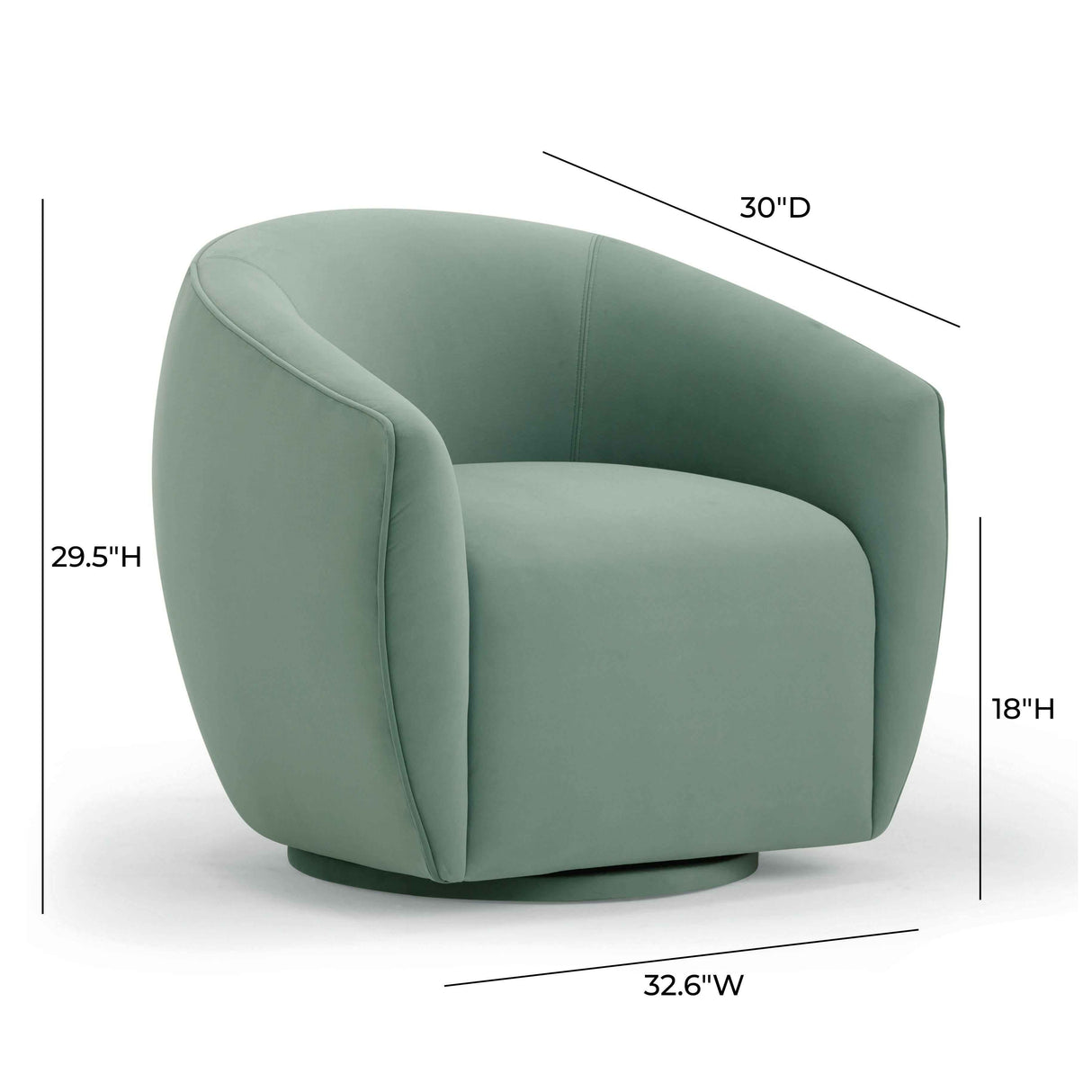 Jordan Performance Velvet Swivel Accent Chair by TOV Furniture at Eve Furniture