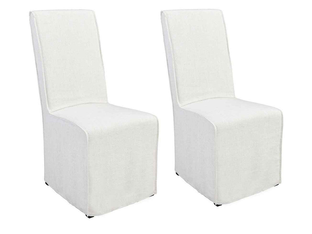Jordan White Upholstered Dining Chair (Set of 2) by Classic Home at Eve Furniture