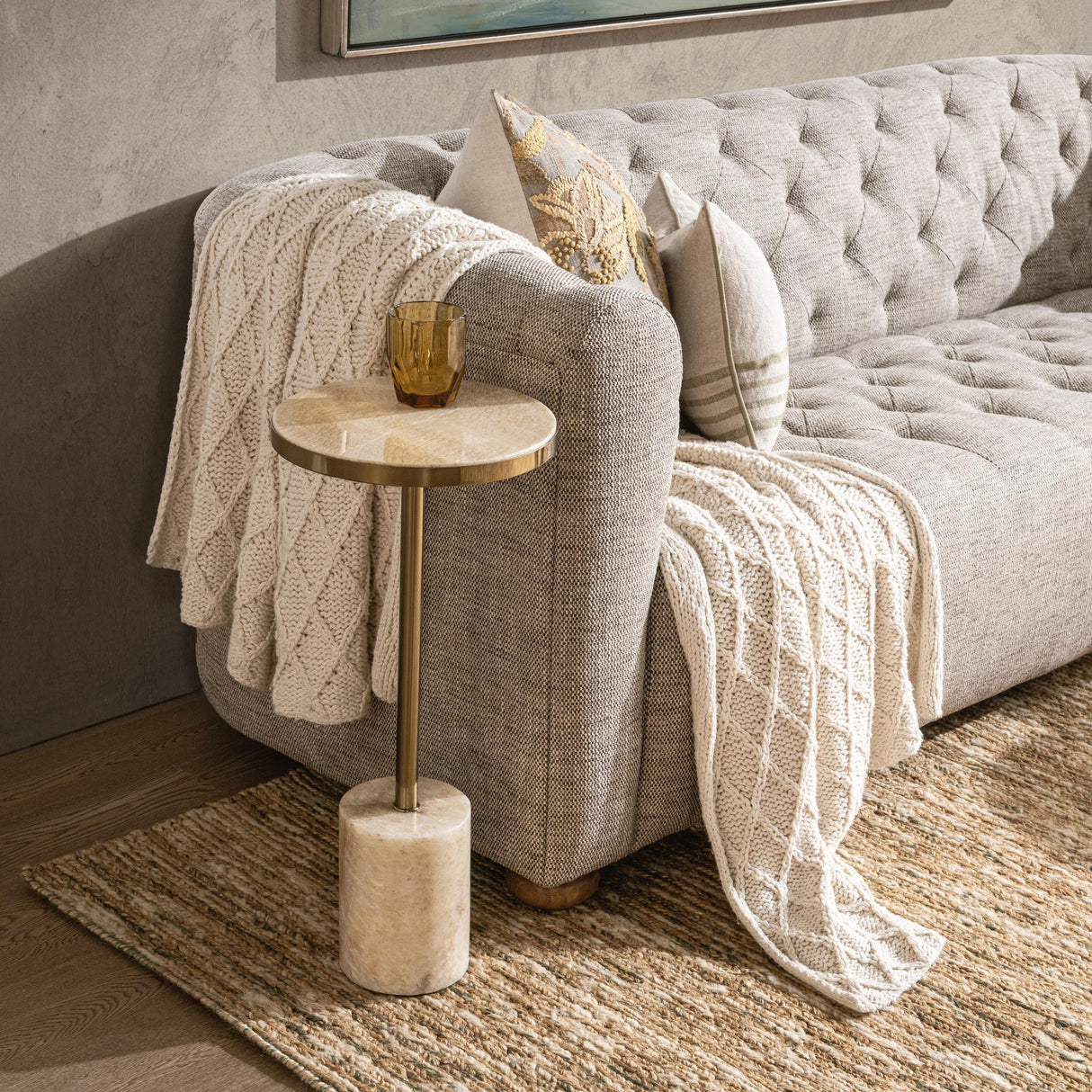 Jordyn Champagne Medium Accent Table by Classic Home at Eve Furniture