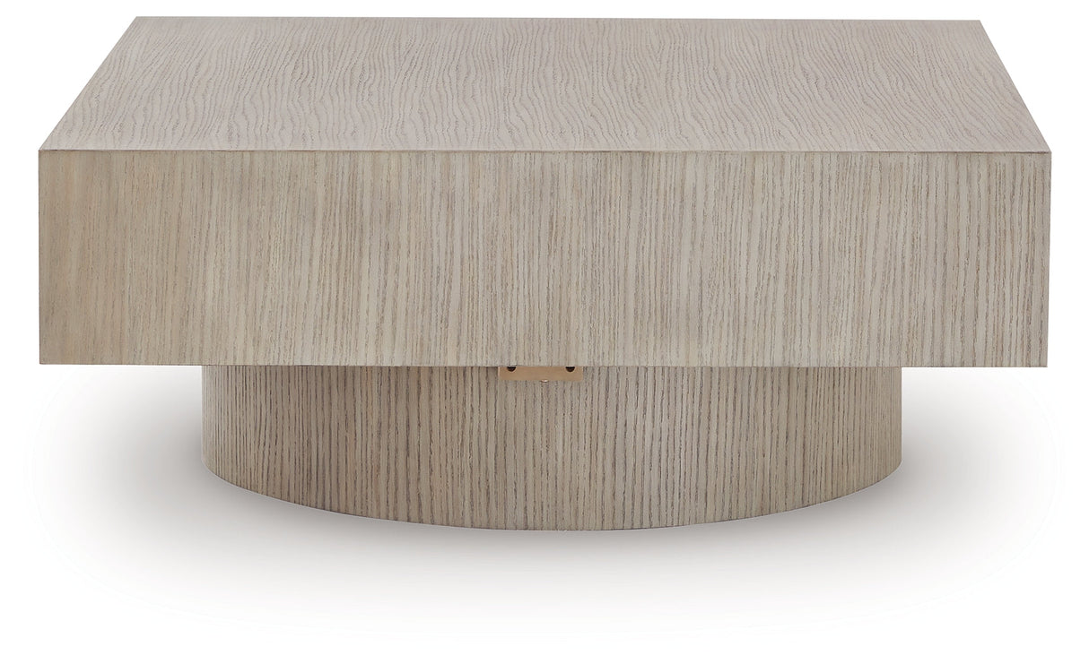 Jorielyn Light Grayish Brown Coffee Table by Ashley at Eve Furniture