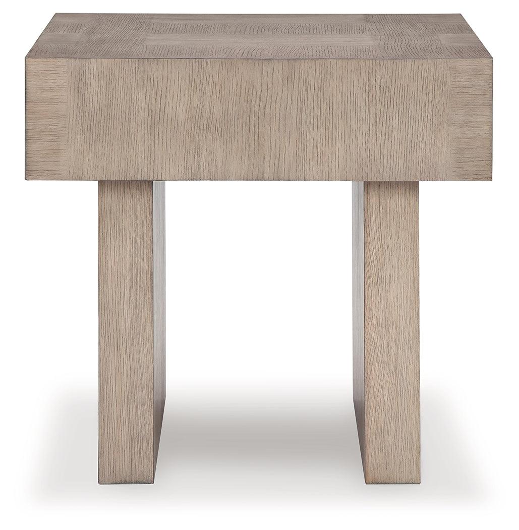Jorlaina Light Grayish Brown End Table by Ashley at Eve Furniture