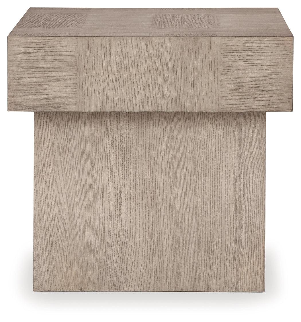 Jorlaina Light Grayish Brown End Table by Ashley at Eve Furniture