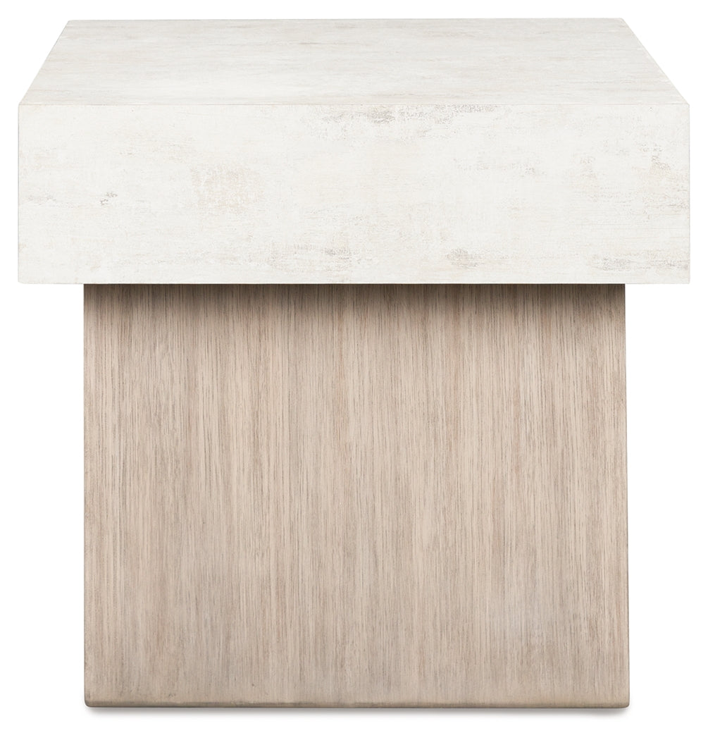 Jorlaina Light Grayish Brown End Table by Ashley at Eve Furniture