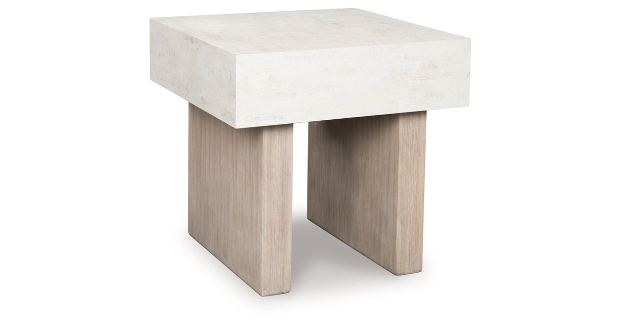 Jorlaina Light Grayish Brown End Table by Ashley at Eve Furniture
