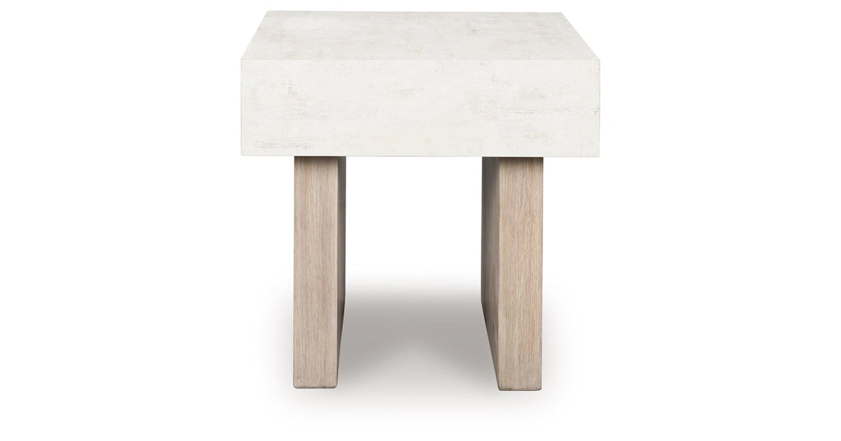 Jorlaina Light Grayish Brown End Table by Ashley at Eve Furniture