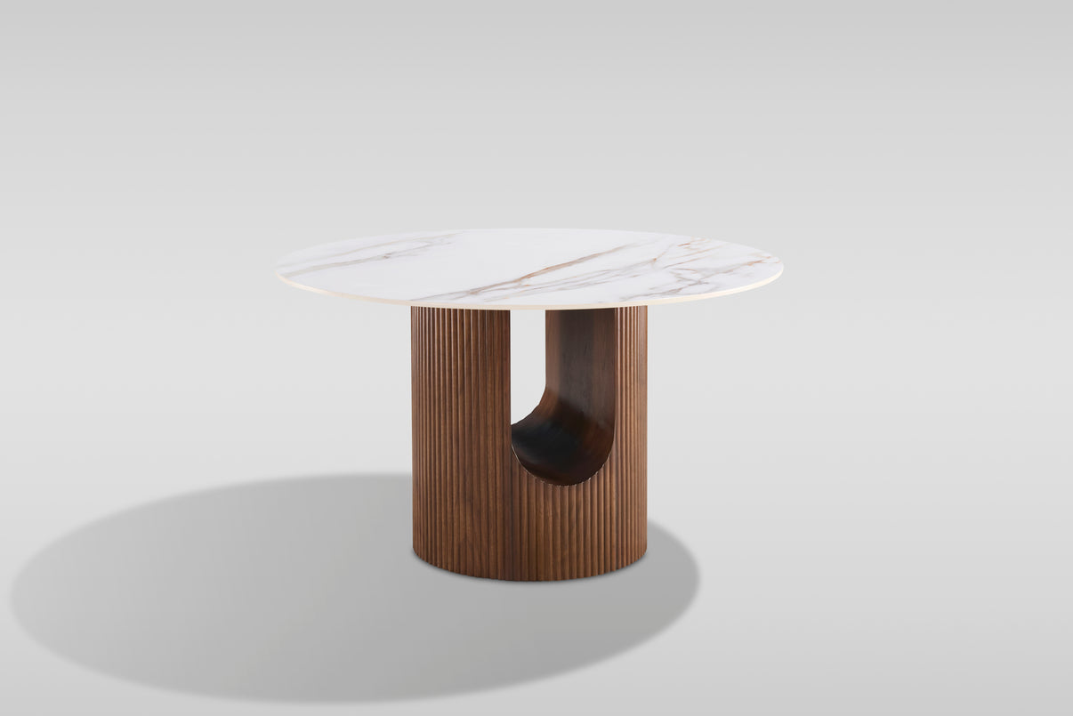 Jorri White/Walnut Dining Room Set by New Era Innovations at Eve Furniture