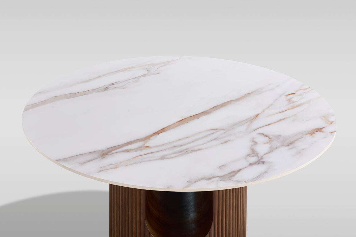 Jorri White/Walnut Dining Room Set by New Era Innovations at Eve Furniture