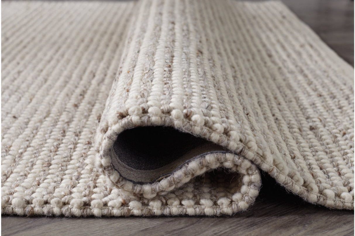 Jossick Cream/Gray Large Rug by Ashley at Eve Furniture