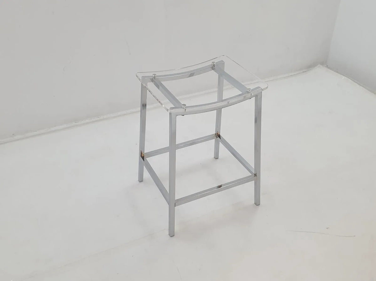 Jovani Acrylic Backless Counter Height Bar Stools Clear and Chrome (Set of 2) by Coaster at Eve Furniture