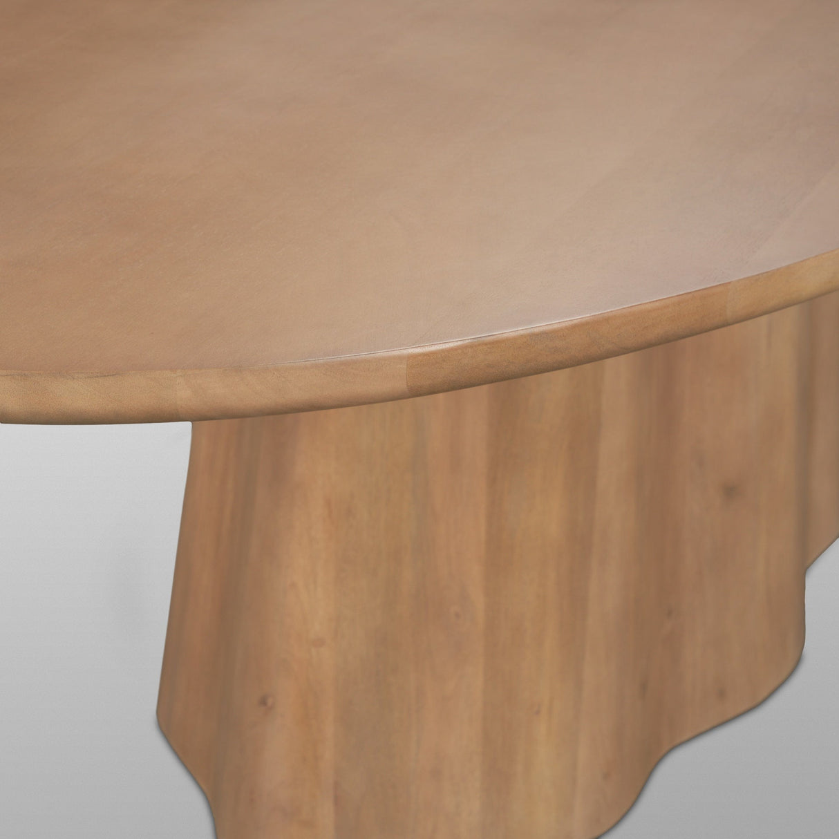 Jovani Solid Light Brown Mango Wood Oval Dining Table by Mercana at Eve Furniture