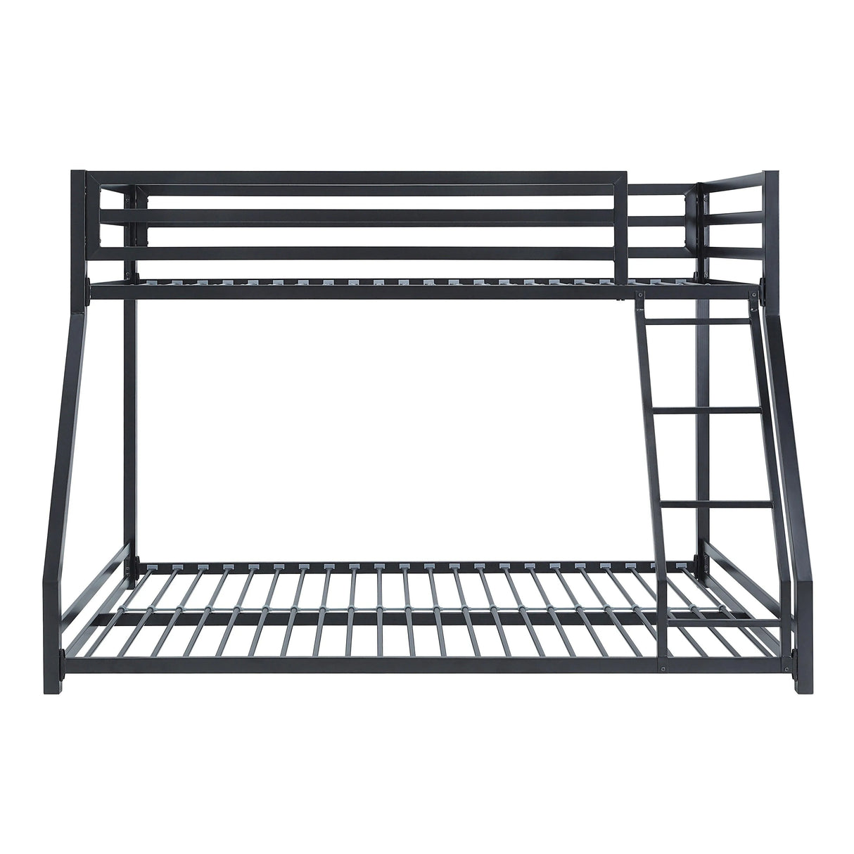 Jovie Black Metal Twin/Full Bunk Bed by Homelegance at Eve Furniture