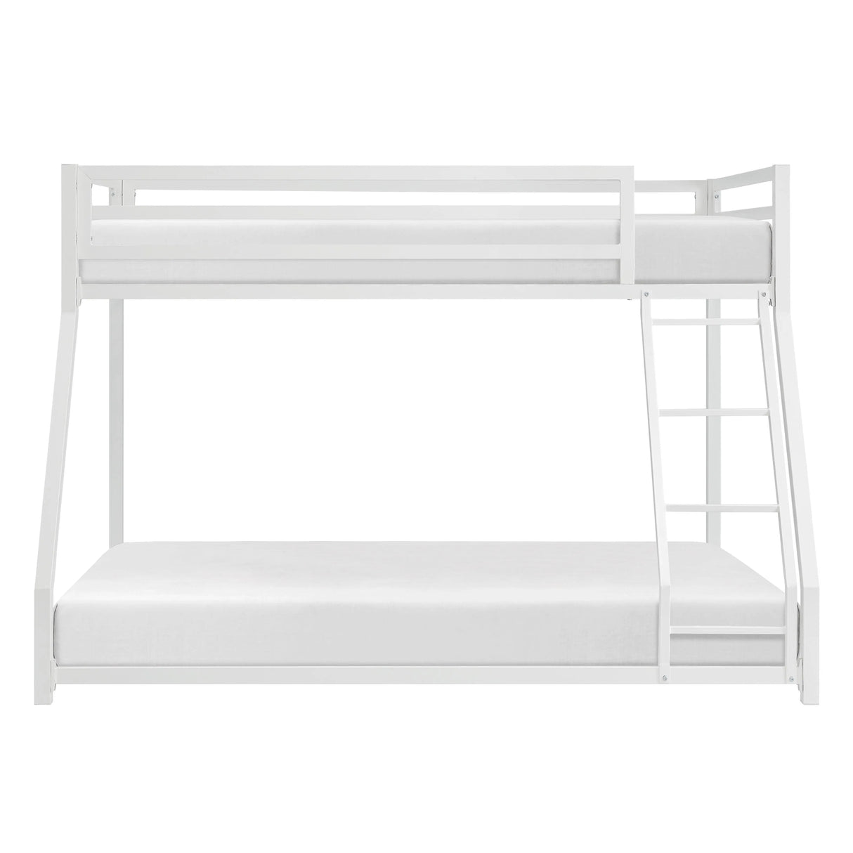 Jovie White Metal Twin/Full Bunk Bed by Homelegance at Eve Furniture