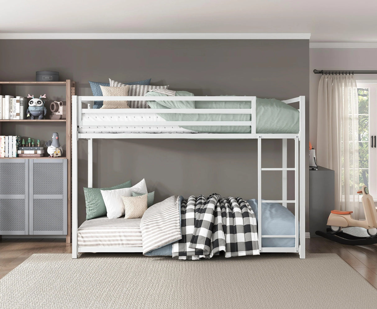 Jovie White Metal Twin/Twin Bunk Bed by Homelegance at Eve Furniture