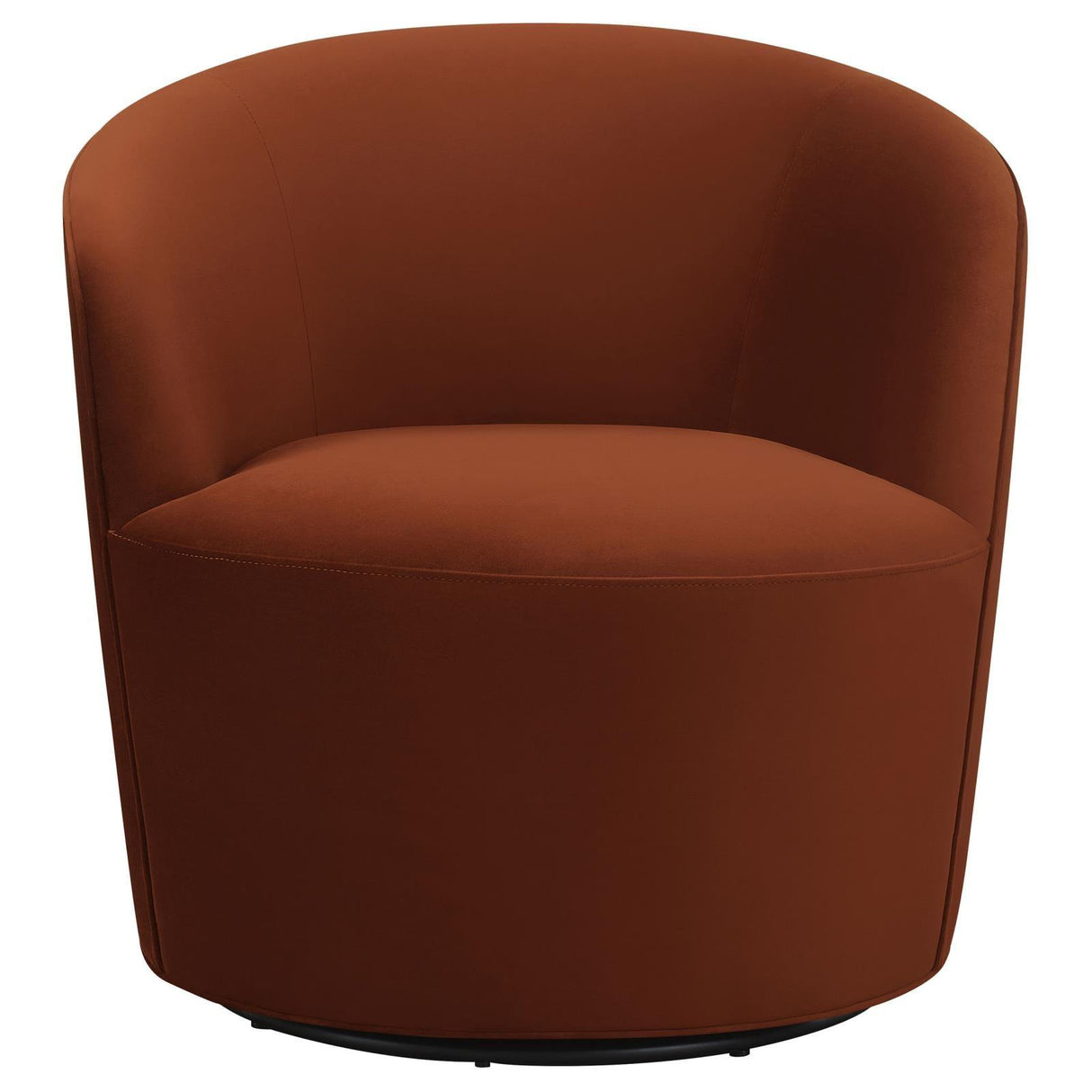 Joyce Burnt Orange Sloped Arms Swivel Chair by Coaster at Eve Furniture