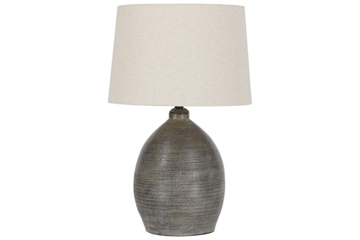Joyelle Gray Table Lamp by Ashley at Eve Furniture