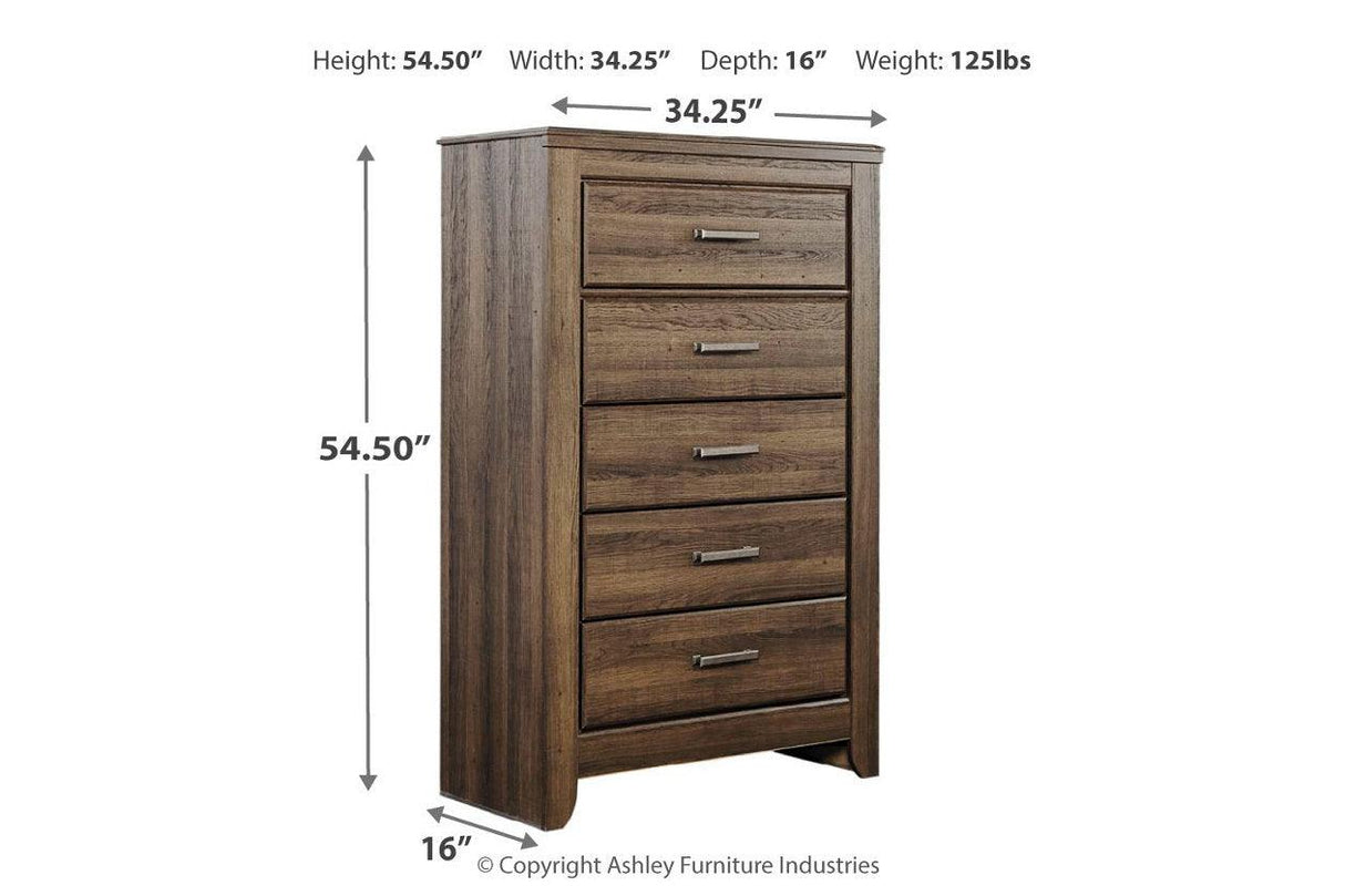 Juararo Dark Brown Chest of Drawers by Ashley at Eve Furniture