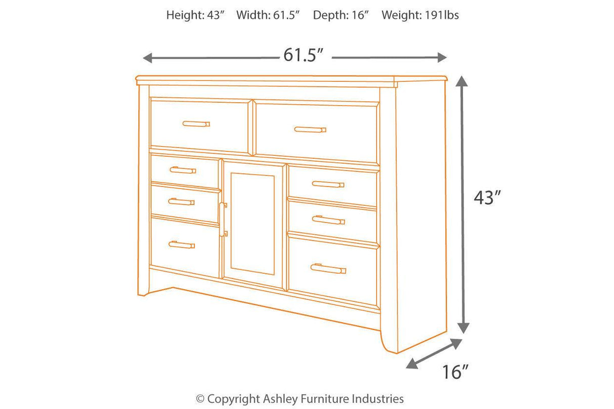 Juararo Dark Brown Dresser by Ashley at Eve Furniture