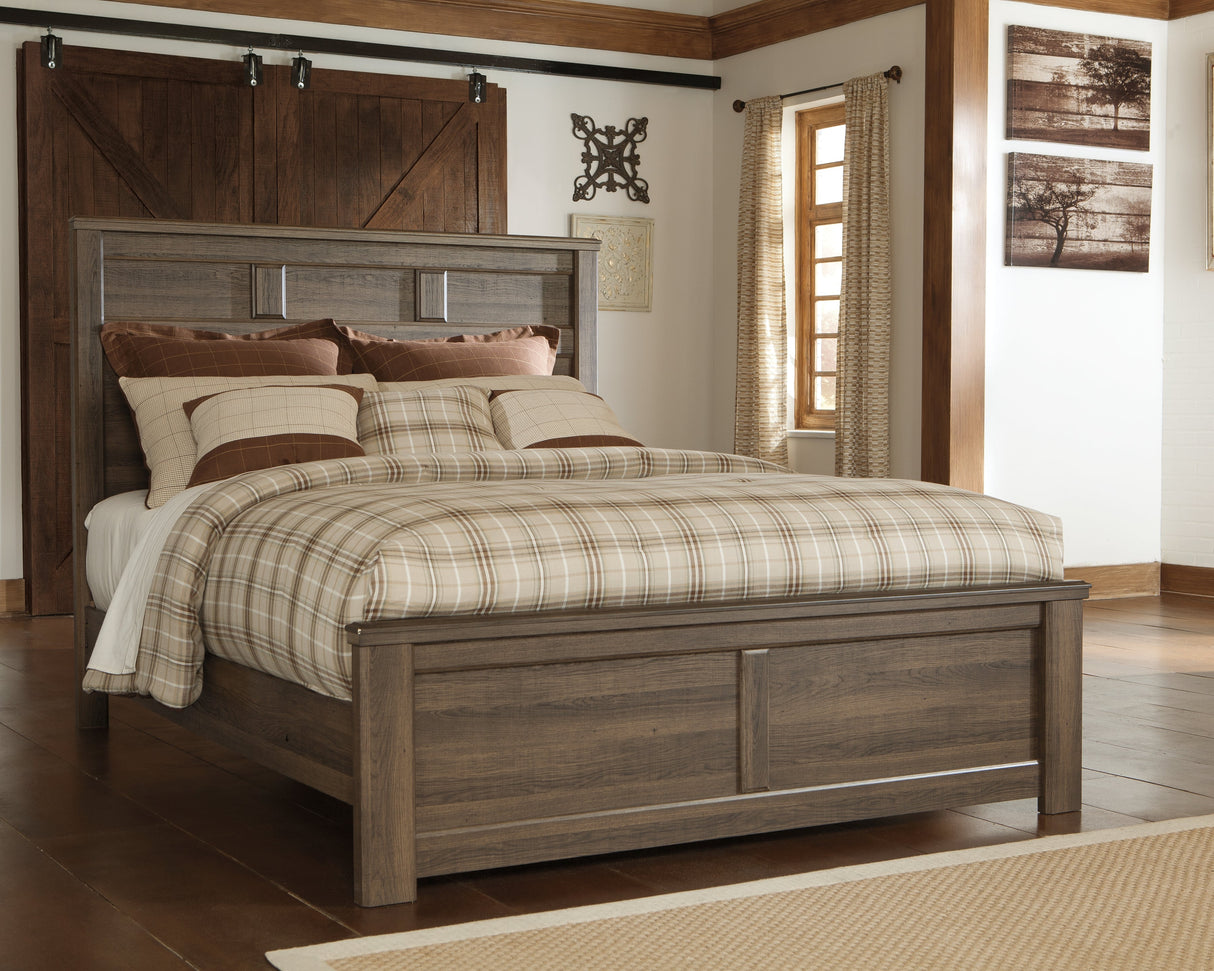 Juararo Dark Brown Panel Bedroom Set by Ashley at Eve Furniture