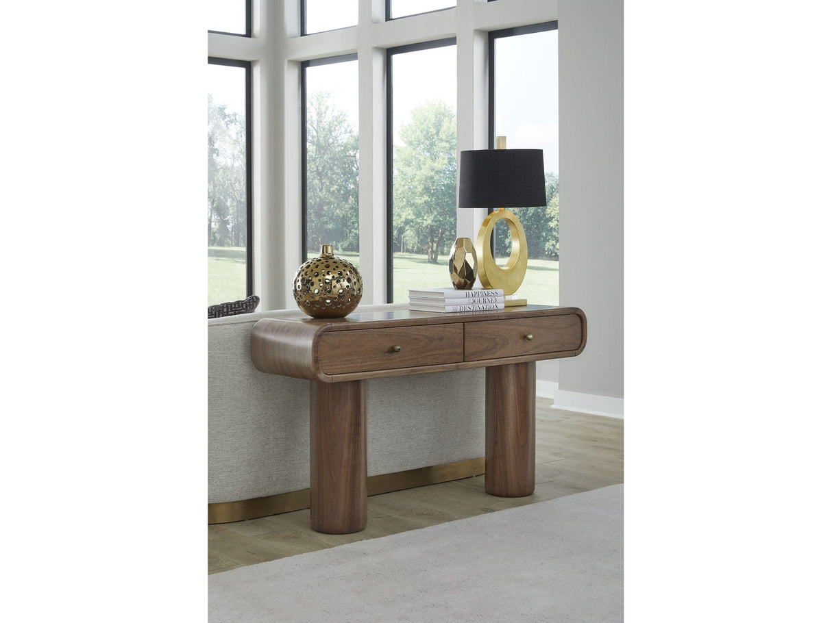 Juba Mongoose Walnut Console Table by Modus Furniture at Eve Furniture