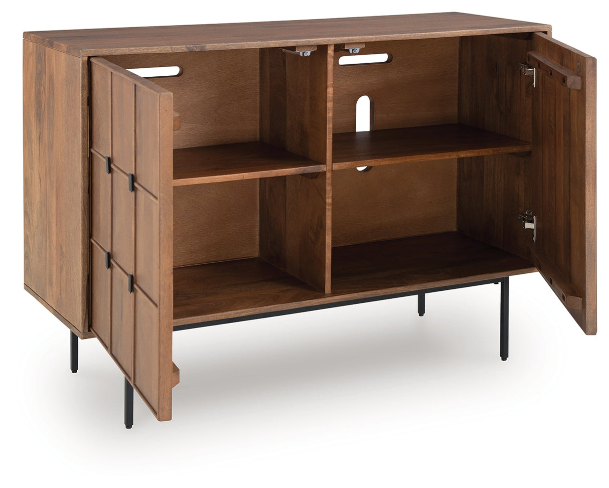 Juddins Brown Accent Cabinet by Ashley at Eve Furniture