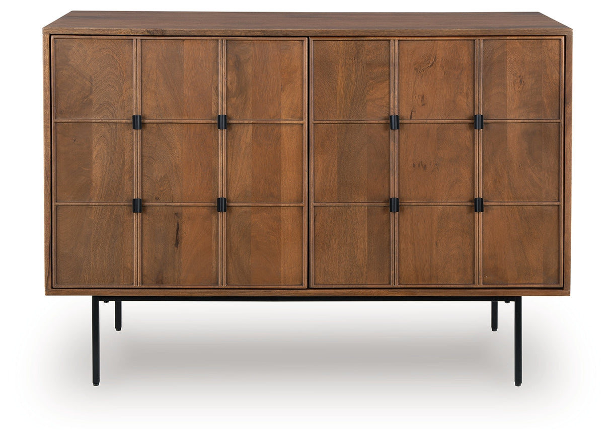 Juddins Brown Accent Cabinet by Ashley at Eve Furniture