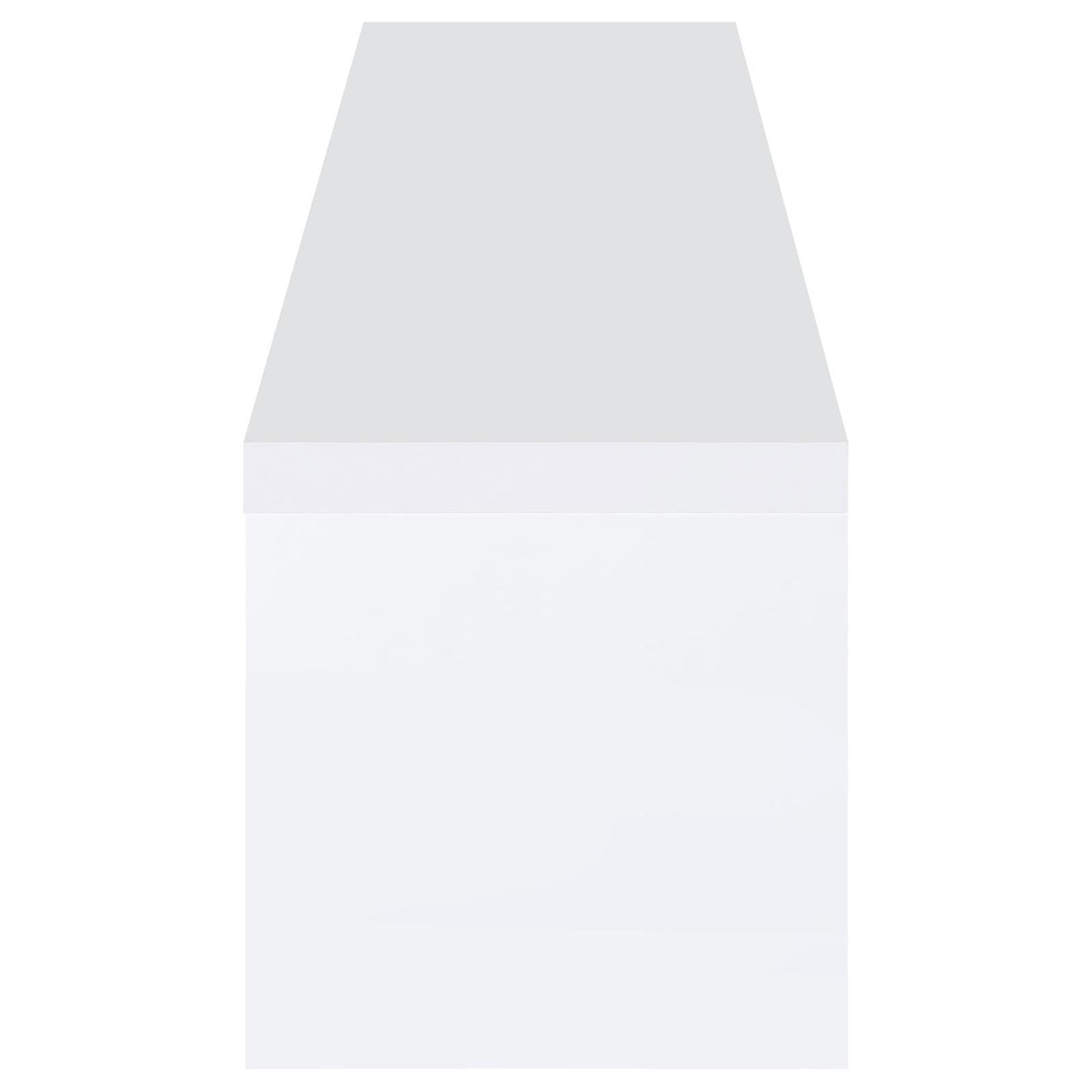 Jude White High Gloss 2-door 79" TV Stand With Drawers by Coaster at Eve Furniture