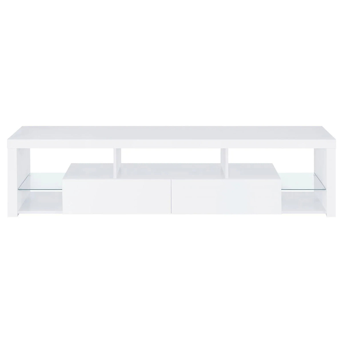 Jude White High Gloss 3-piece Entertainment Center With 71" TV Stand by Coaster at Eve Furniture
